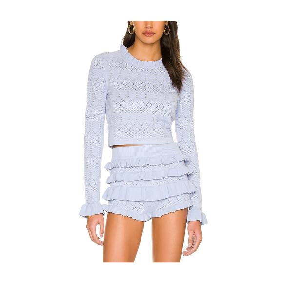 Tularosa Sweaters - Tularosa 'Lana' Blue Rayon Sweater Size XS